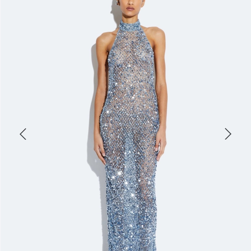 Mesh Sequin Gown